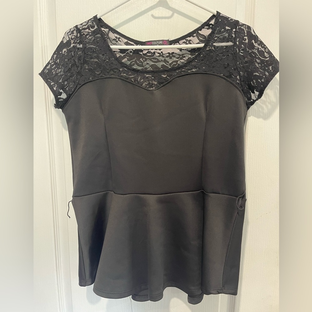 Black Candy Couture Lace T-Shirt